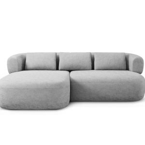 Micadoni linker hoekbank Jenny 5-zits, chenille geld – 145x200x73cm Micadoni linker hoekbank Jenny 5-zits, chenille geld – 145x200x73cm