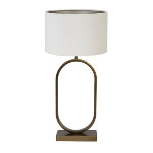Light & Living tafellamp Jamiri/Velours – ant. brons, wit – 30x30x67cm Light & Living tafellamp Jamiri/Velours – ant. brons, wit – 30x30x67cm