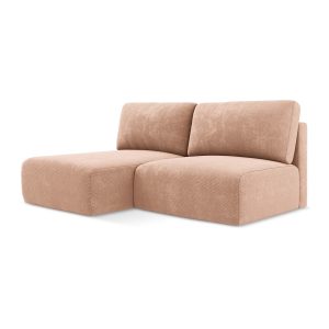 LaMiaSofa hoekbank links Ostia – chenille stof – perzik – 210x149x79 LaMiaSofa hoekbank links Ostia – chenille stof – perzik – 210x149x79
