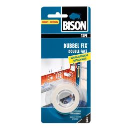 Bison Dubbel Fix wit 1.5m x 19mm