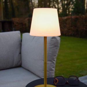 Lucide tafellamp TYON – Geïntegreerde LED – Mat Goud / Messing
