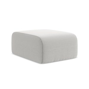 LaMiaSofa Poef Cervo – velours – zilver – 72x94x42