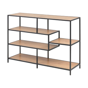 Lisomme Vic Open Kast van Metaal & Hout – B 114 cm – Naturel Lisomme Vic Open Kast van Metaal & Hout – B 114 cm – Naturel