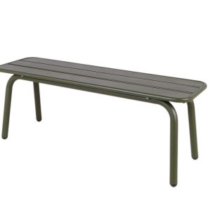 MaximaVida metalen tuinbank Max 120 cm olijfgroen – zonder rugleuning MaximaVida metalen tuinbank Max 120 cm olijfgroen – zonder rugleuning