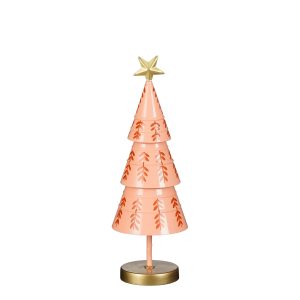 Mica Decorations Decoratie kerstboom roze – h40xd13cm Mica Decorations Decoratie kerstboom roze – h40xd13cm