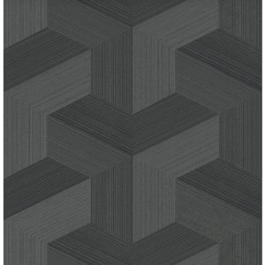Origin Wallcoverings behang grafisch 3D motief zwart – 53 cm x 10.05 m Origin Wallcoverings behang grafisch 3D motief zwart – 53 cm x 10.05 m