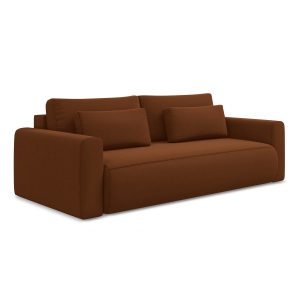 LaMiaSofa 3-zits slaapbank Perugia – velours – terracotta – 238x105x82 LaMiaSofa 3-zits slaapbank Perugia – velours – terracotta – 238x105x82