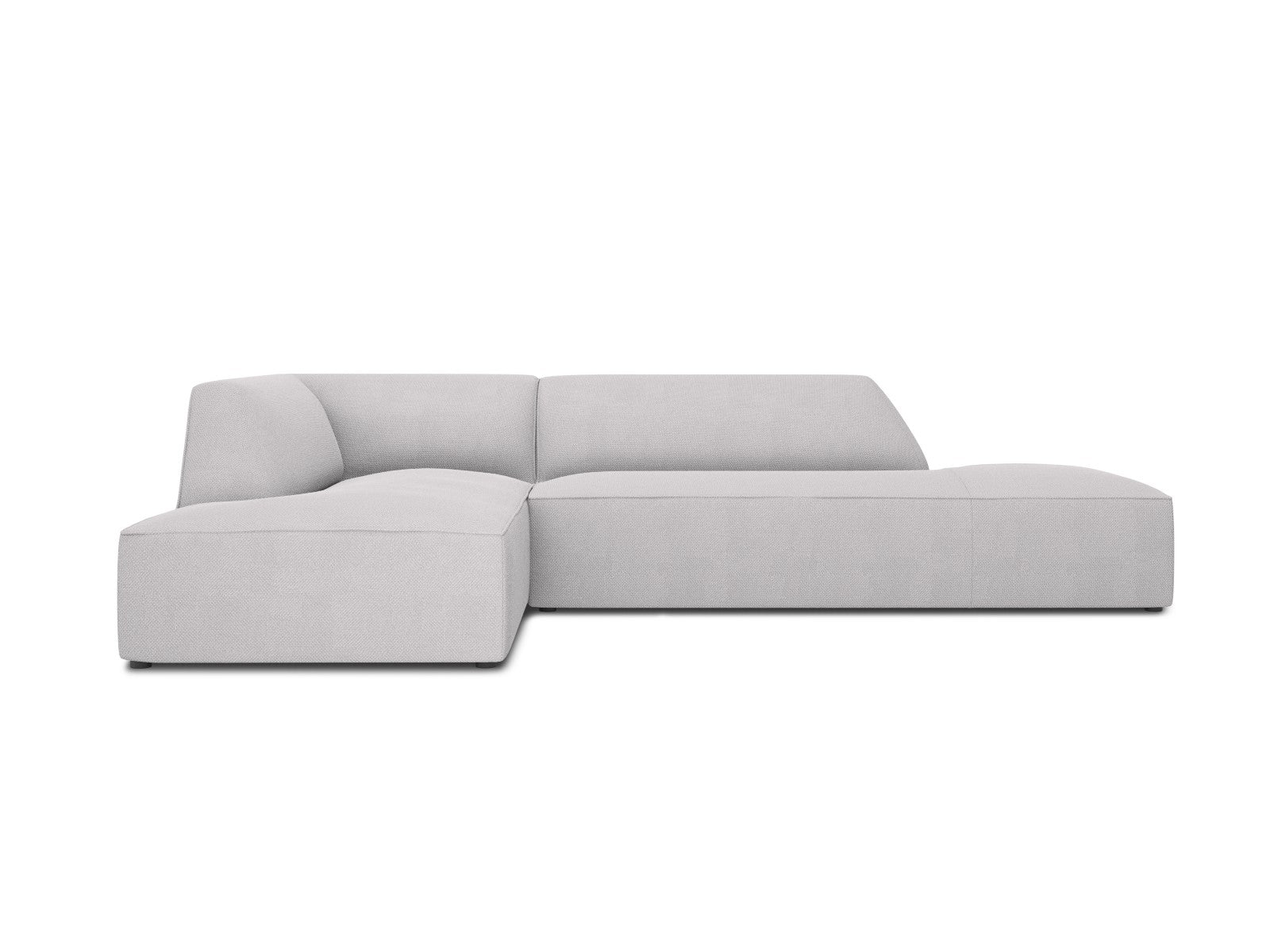 Micadoni linker hoekbank Ruby 4-zits, structurele stof, lichtgrijs - 1