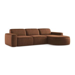 LaMiaSofa hoekbank rechts Melissa – textuurstof – terracotta – 284×166 LaMiaSofa hoekbank rechts Melissa – textuurstof – terracotta – 284×166