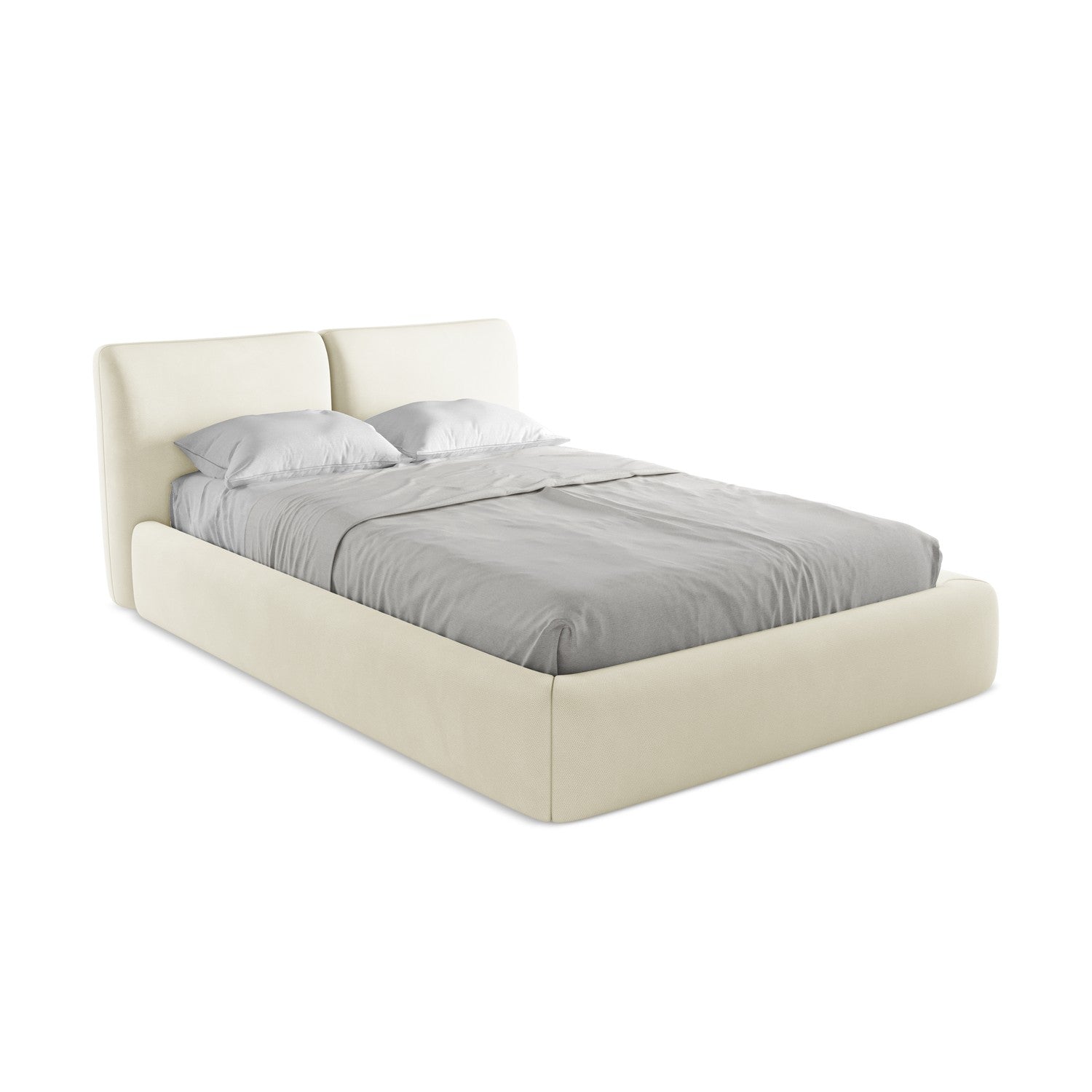 LaMiaSofa Bed met opbergruimte Milano - chenille stof - beige - 160x22
