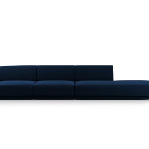 Micadoni Rechte bank Miley 4-zits, flueel, koningsblauw – 90x323x70cm Micadoni Rechte bank Miley 4-zits, flueel, koningsblauw – 90x323x70cm