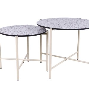 MaximaVida salontafel set Lucca 62 en 49 cm kruisframe ivoor – HPL ter MaximaVida salontafel set Lucca 62 en 49 cm kruisframe ivoor – HPL ter