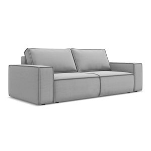 LaMiaSofa 3-zits slaapbank Livorno – velours – grijs – 255x105x85 LaMiaSofa 3-zits slaapbank Livorno – velours – grijs – 255x105x85