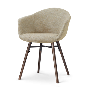 Nolon Nena-Otis Eetkamerstoel Taupe Melange – Walnoot Houten Onderstel Nolon Nena-Otis Eetkamerstoel Taupe Melange – Walnoot Houten Onderstel