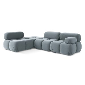LaMiaSofa hoekbank links Sanremo – velours – lichtblauw – 285x190x70 LaMiaSofa hoekbank links Sanremo – velours – lichtblauw – 285x190x70