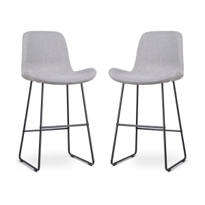 Nolon Nino-Fé Barkrukken Set van 2 – Lichtgrijs – Zwart – 75 cm Nolon Nino-Fé Barkrukken Set van 2 – Lichtgrijs – Zwart – 75 cm