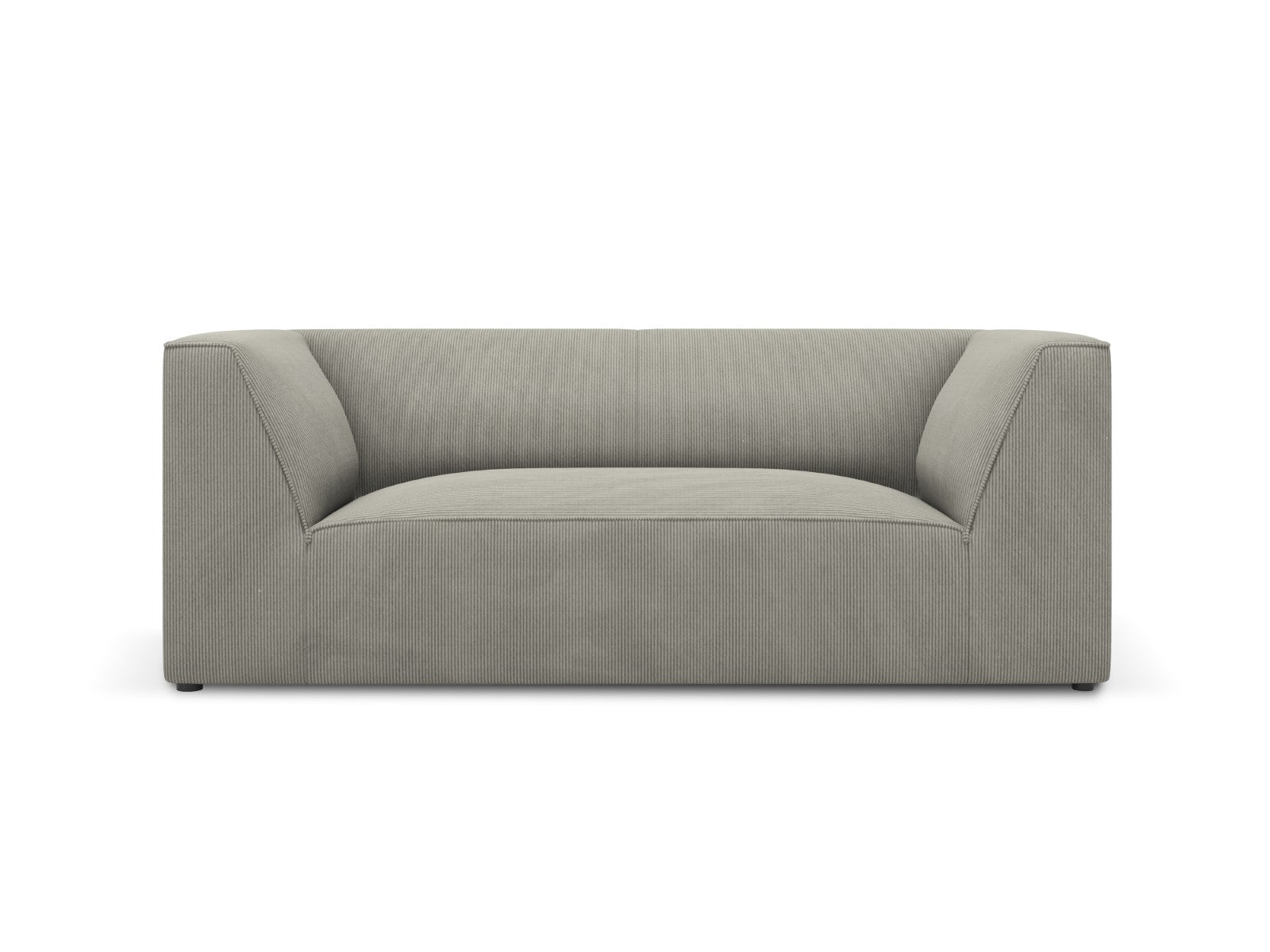Micadoni Bank Ruby 2-zits, ribfluwelen, lichtgrijs - 93x174x69cm
