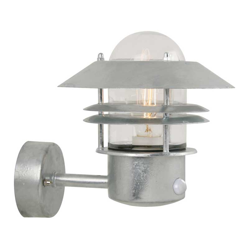 Nordlux Blokhus Wandlamp Buiten | Sensor | E27 | IP54 | Verzinkt | Sea