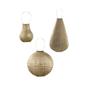 Lumiz solar lampion – gouden set – 3 stuks Lumiz solar lampion – gouden set – 3 stuks