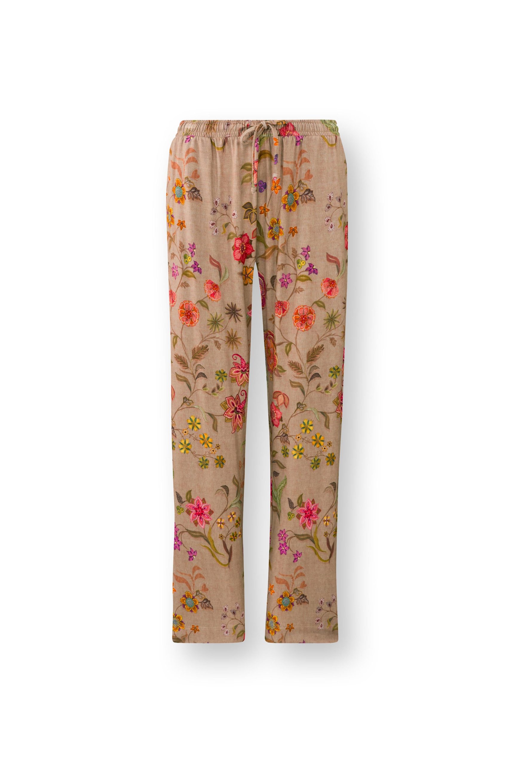 Pip Studio - Belin Pyjama Broek Dames - Coco Flower - Zand - L