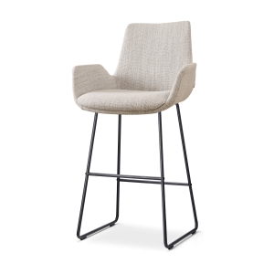 Nolon Nino-Eef Barkruk Beige Gemêleerd – met Armleuning – Zwart – 75 c Nolon Nino-Eef Barkruk Beige Gemêleerd – met Armleuning – Zwart – 75 c