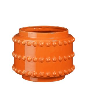 Mica Decorations Boaz Bloempot – H19 x Ø22 cm – Keramiek – Oranje Mica Decorations Boaz Bloempot – H19 x Ø22 cm – Keramiek – Oranje