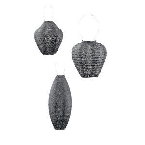 Lumiz solar lampion – donkergrijs set – 3 stuks Lumiz solar lampion – donkergrijs set – 3 stuks