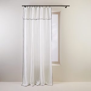 Madura Gordijn Carlina puur witte en zwarte hommel 150×350 cm Madura Gordijn Carlina puur witte en zwarte hommel 150×350 cm