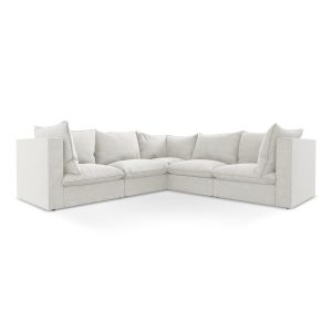 LaMiaSofa Modulaire hoekbank Ravenna – bouclé – wit – 255x255x77