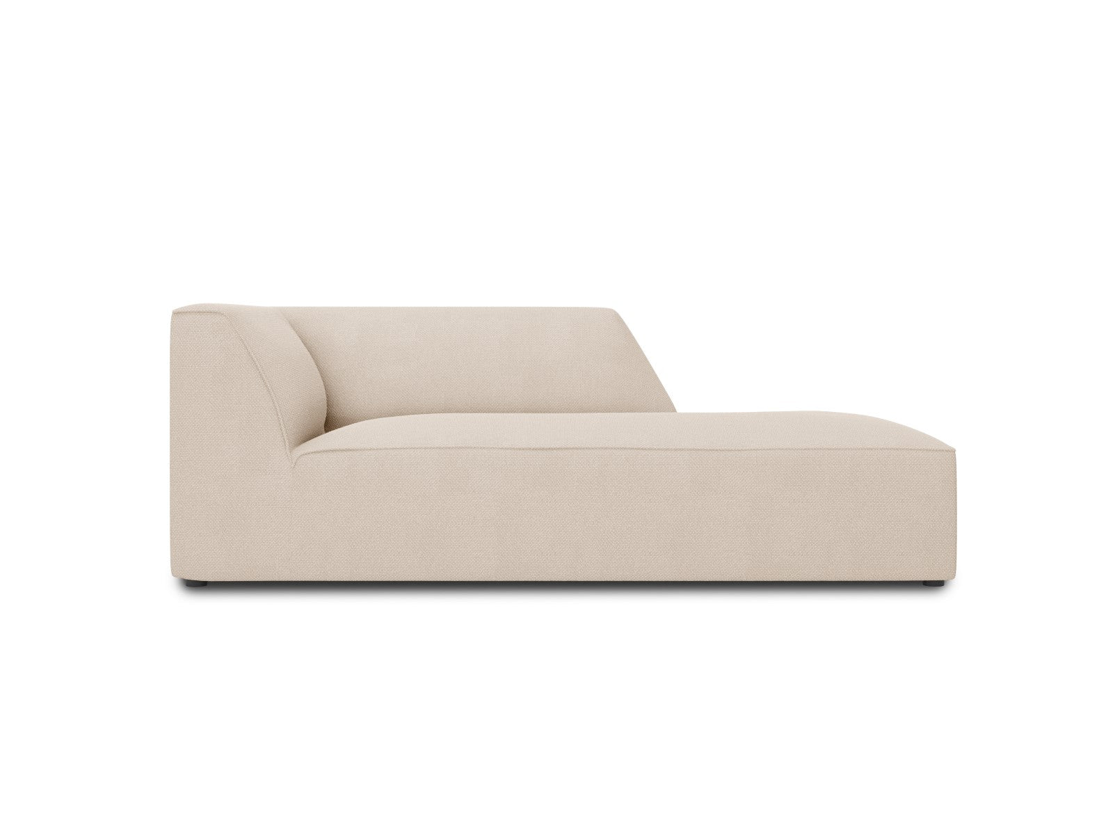 Micadoni rechter chaise longue Ruby structurele stof, beige - 180x93x6