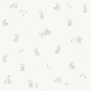 Little Dutch Vliesbehang – Baby Bunny – Bruin/Wit 10mx52cm Little Dutch Vliesbehang – Baby Bunny – Bruin/Wit 10mx52cm