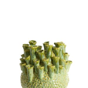 Light & Living vaas KYRAL – Ø27.5×27.5cm – groen Light & Living vaas KYRAL – Ø27.5×27.5cm – groen