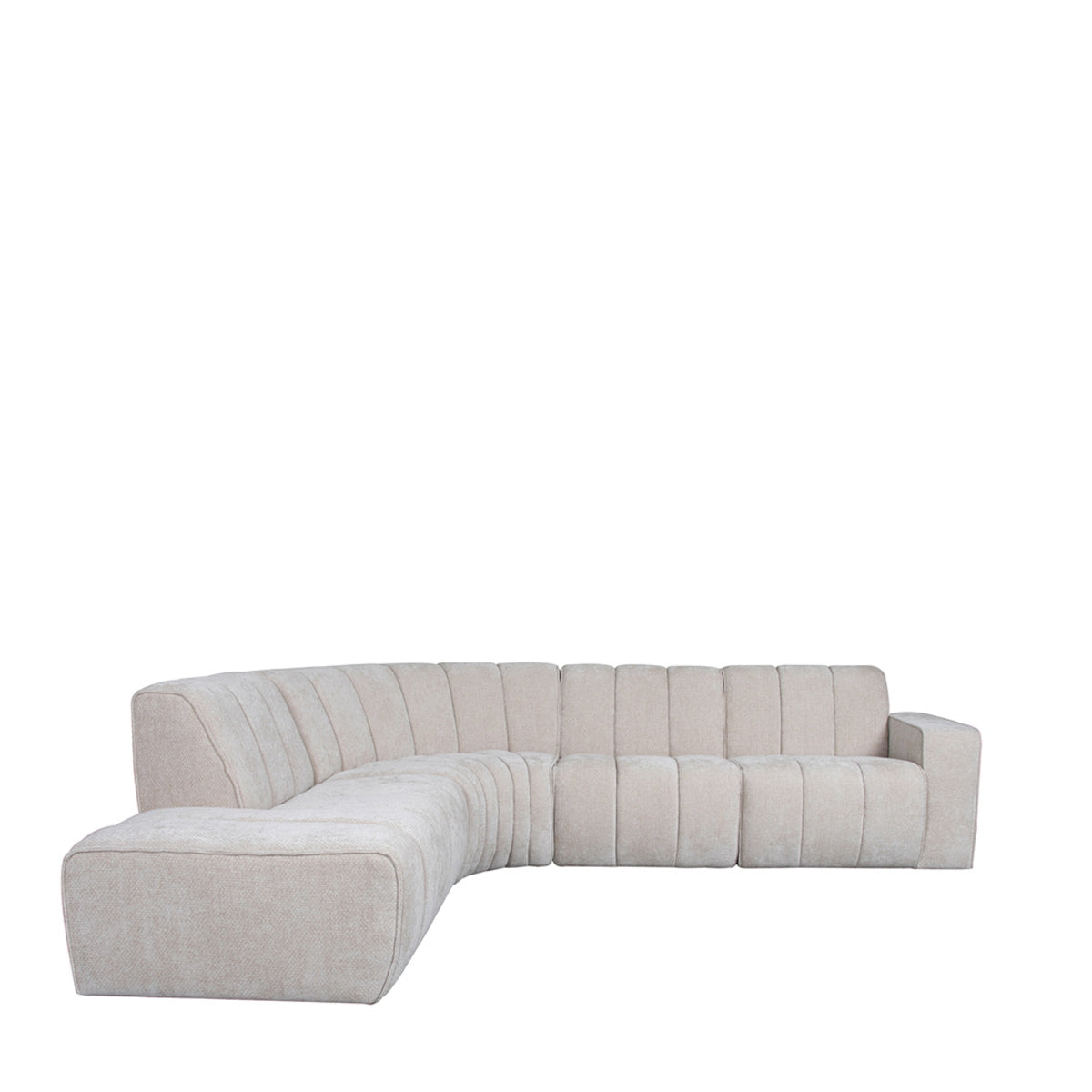 LABEL51 Hoekbank Vitoro Links - Naturel Stof - 302x253x82cm