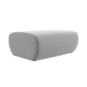 LaMiaSofa Poef Palermo – velours – grijs – 100x70x39 LaMiaSofa Poef Palermo – velours – grijs – 100x70x39