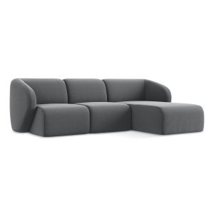 LaMiaSofa hoekbank rechts Cervo – velours – staal – 248x166x85 LaMiaSofa hoekbank rechts Cervo – velours – staal – 248x166x85