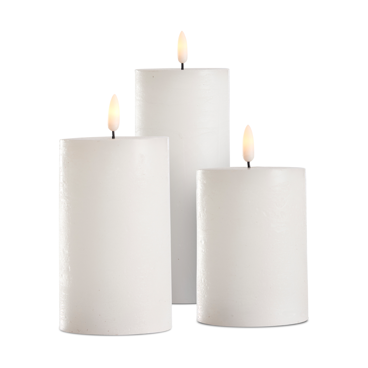 Lisomme Nala led stompkaarsen wit - met afstandsbediening - set van 3