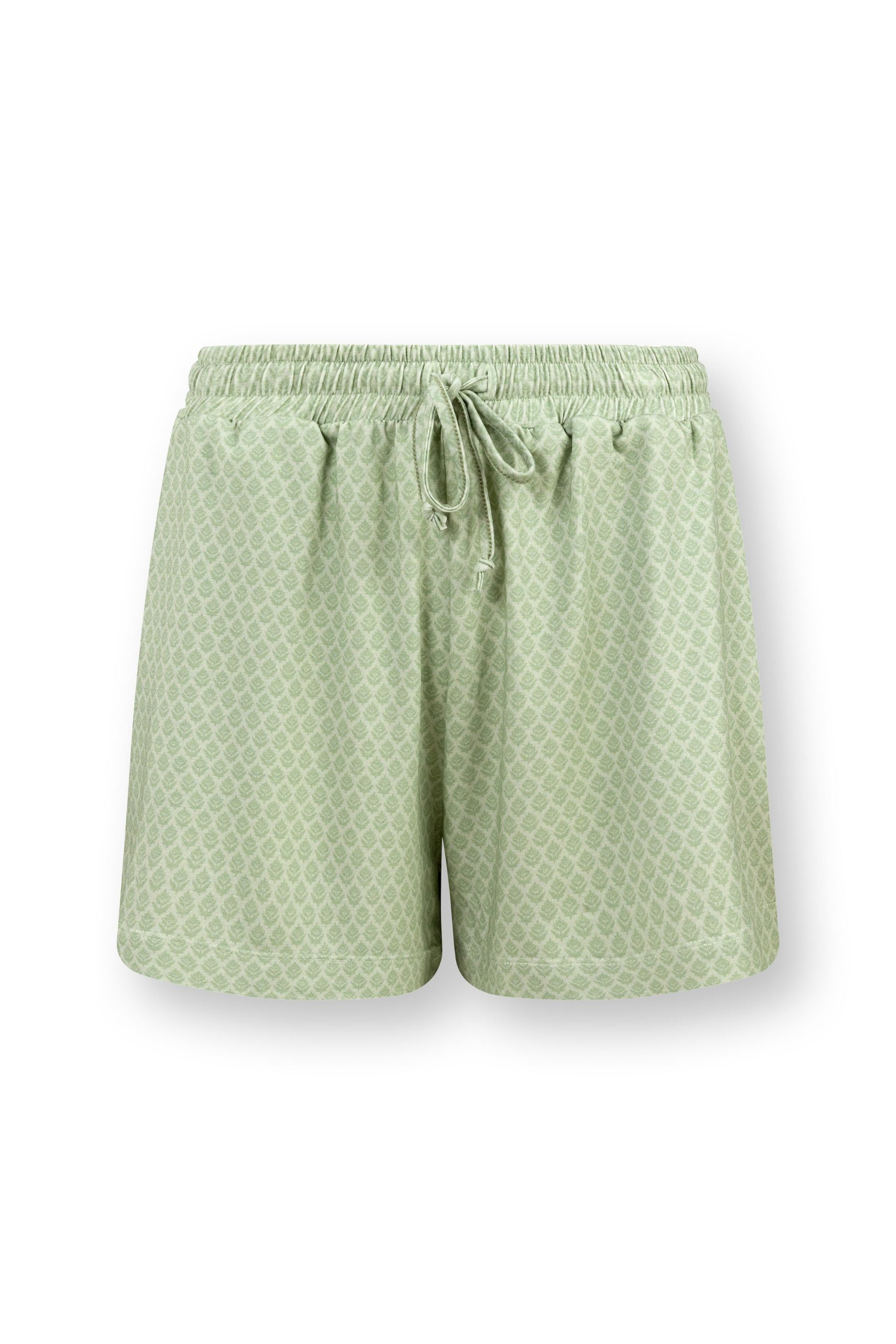 Pip Studio - Bob Pyjama Korte Broek Dames - Thousand Leaves - Lichtgro