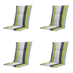 Madison tuinstoelkussen lage rug Victoria – groen – 105x50x6cm – set v Madison tuinstoelkussen lage rug Victoria – groen – 105x50x6cm – set v