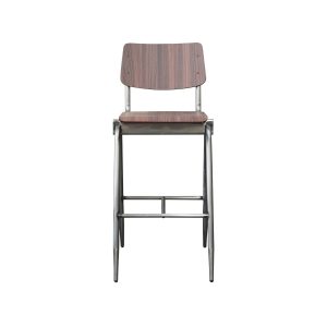 LABEL51 Barkruk Solid – Donkerbruin Hout – Zithoogte 86cm – Set van 2 LABEL51 Barkruk Solid – Donkerbruin Hout – Zithoogte 86cm – Set van 2