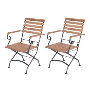 MaximaVida inklapbare tuinstoel Toscana met armleuning zwart 2 stuks – MaximaVida inklapbare tuinstoel Toscana met armleuning zwart 2 stuks –