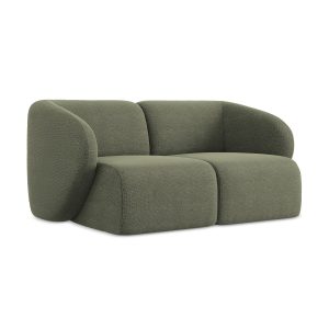 LaMiaSofa Tweezits modulaire bank Cervo – bouclé – olijf – 174x94x75