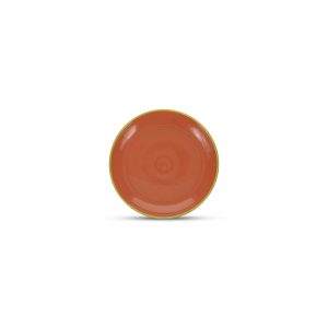 Ona – Plat bord 18xH2,5cm oranje/groen Duo – Set van 4 Ona – Plat bord 18xH2,5cm oranje/groen Duo – Set van 4