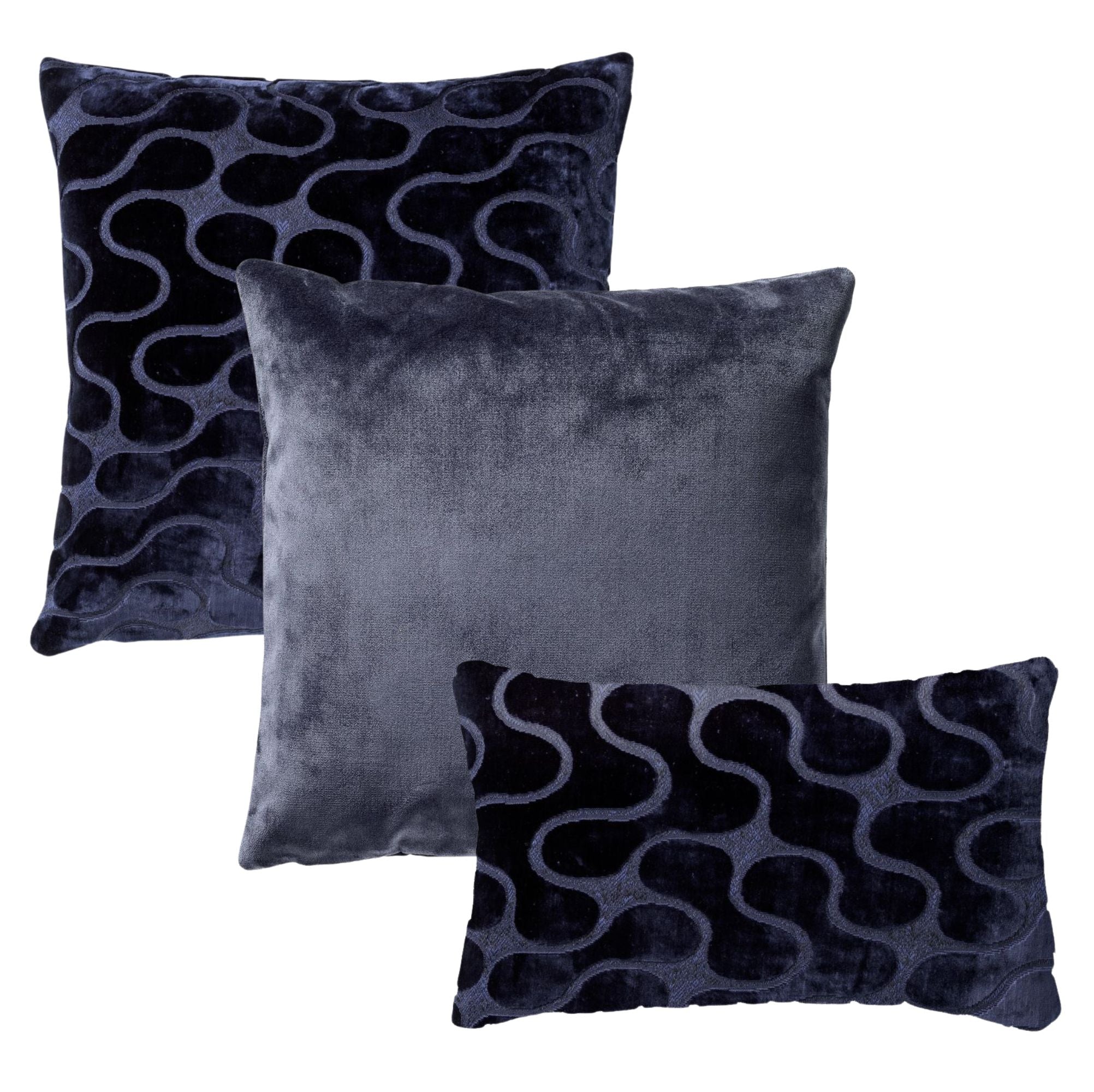 KUSSENSET | 3-delig | Celeste Curated | blauw | Hoii | inclusief veren