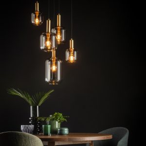 Lucide hanglamp JOANET – 2xE27 – Fumé Lucide hanglamp JOANET – 2xE27 – Fumé