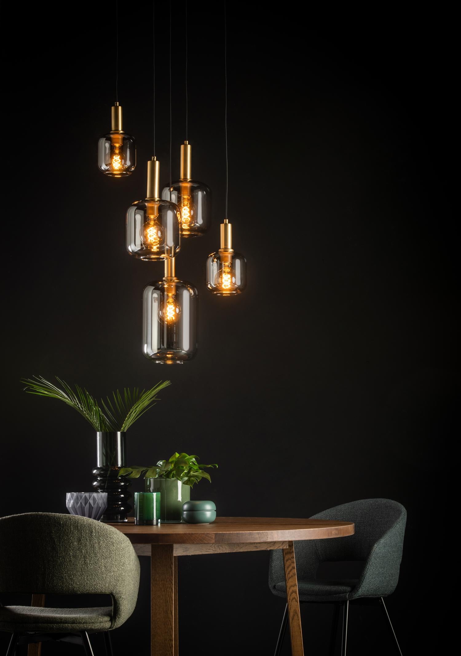 Lucide hanglamp JOANET - 2xE27 - Fumé