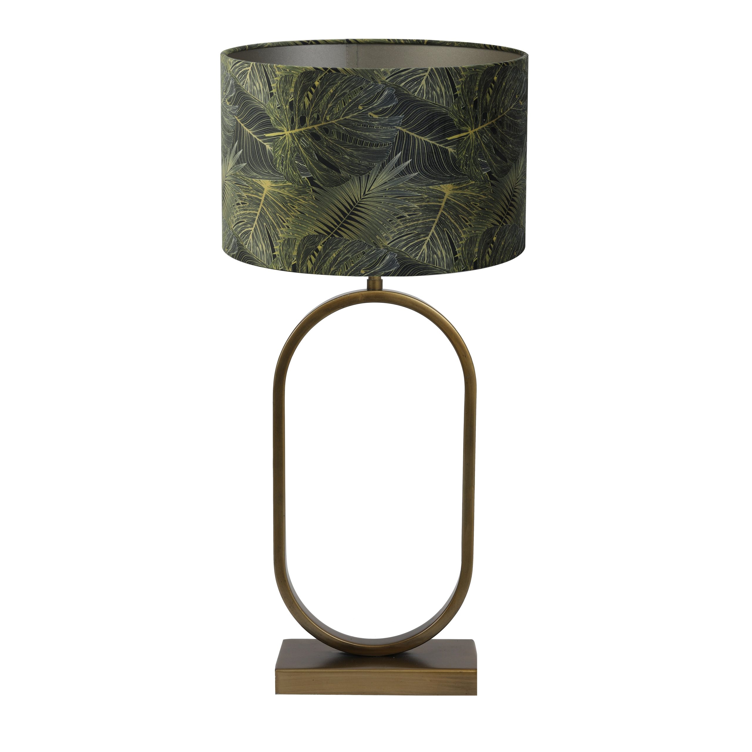 Light & Living tafellamp Jamiri/Amazone - ant. brons, groen - 30x30x67