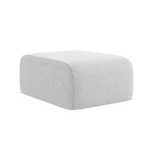 LaMiaSofa Poef Cervo – bouclé – zilver – 72x94x42 LaMiaSofa Poef Cervo – bouclé – zilver – 72x94x42