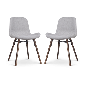 Nolon Nena-Fé Eetkamerstoelen Set van 2 – Lichtgrijs – Walnoot Nolon Nena-Fé Eetkamerstoelen Set van 2 – Lichtgrijs – Walnoot