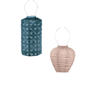 Lumiz solar lampion – pioenroos set – 2 stuks Lumiz solar lampion – pioenroos set – 2 stuks