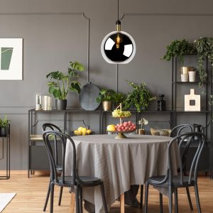 Lucide hanglamp JULIUS – 1xE27 – Fumé Lucide hanglamp JULIUS – 1xE27 – Fumé